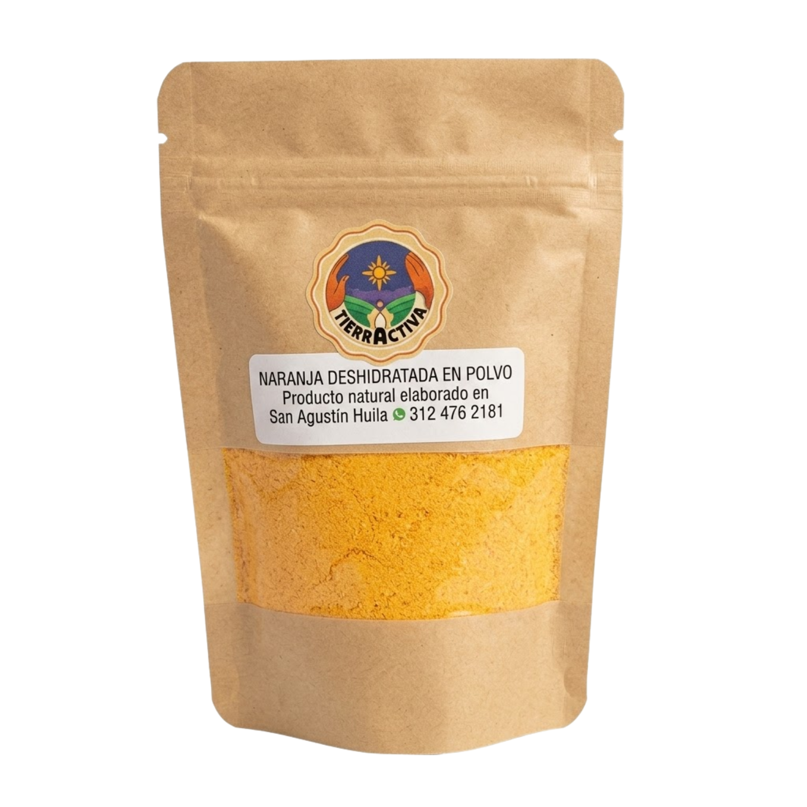 Naranja deshidratada en polvo